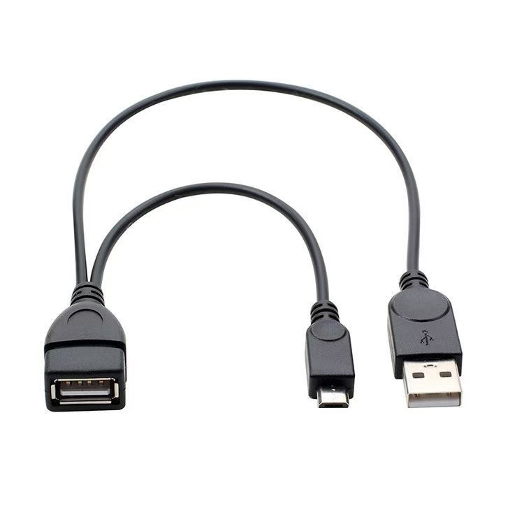 Power supply MICRO USB HOST OTG tablet computer mobile phone external USB card reader connection cable Specification drawing