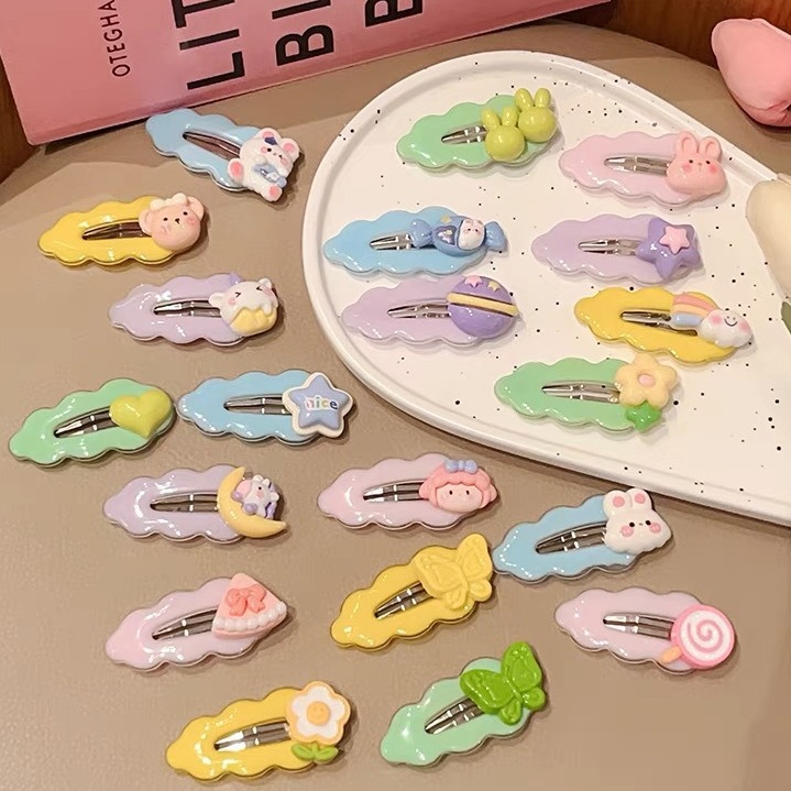 Dopamine children's hair clips, cute clouds, little girl bangs clips, bb clips, side clips, girls' hair accessories, hair clips wholesale Specification drawing