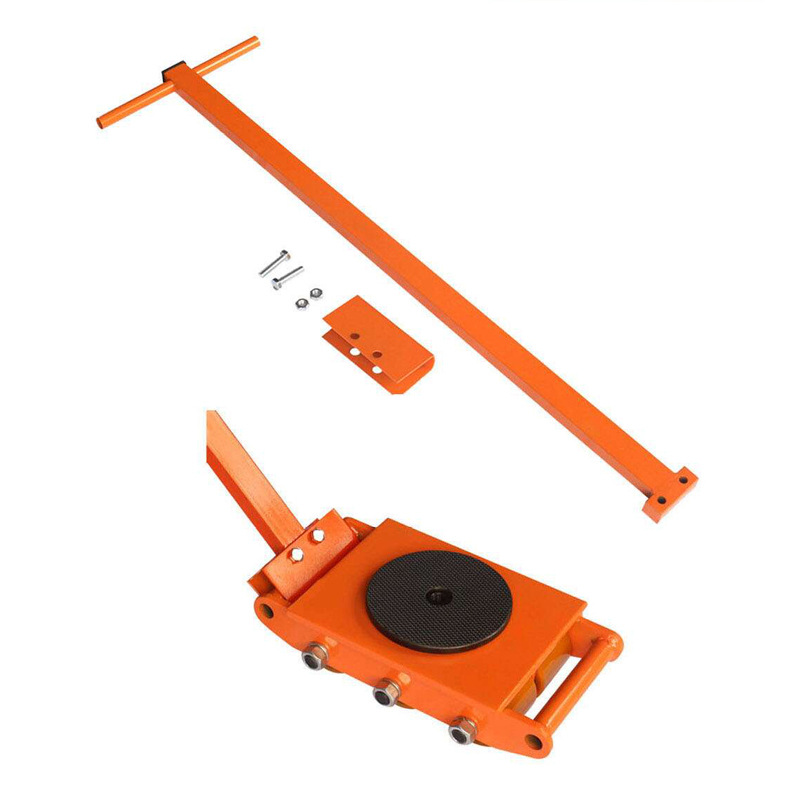 A straight-moving, swivel, caster-mounted, 10-ton heavy-duty ground tank, small tank, and heavy object handling tool Item Picture