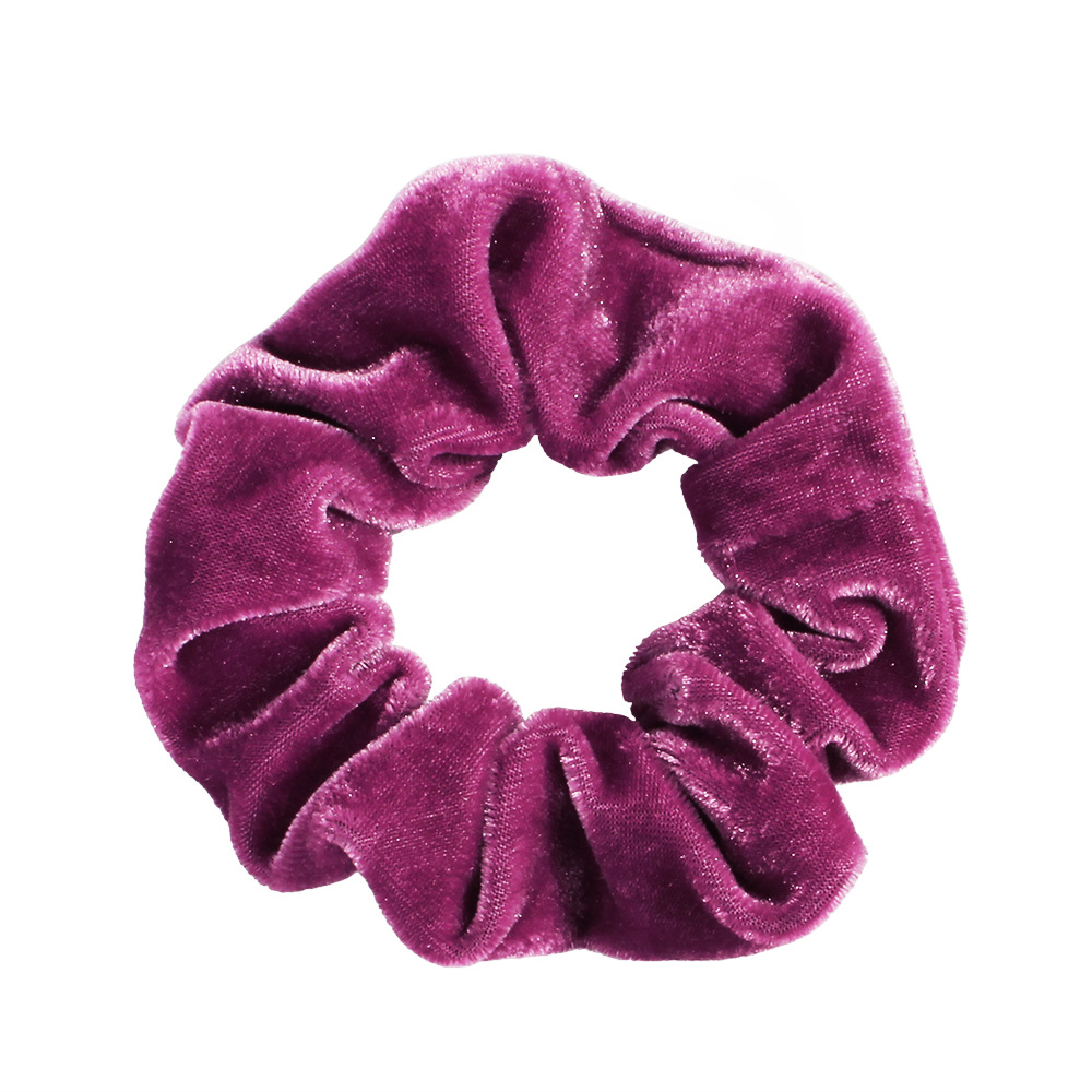 Qiyue Korean version 40-color candy-colored velvet large intestine hair band autumn and winter ponytail bun Velvet large intestine hair band Item Picture