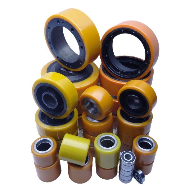 A comprehensive collection of Linuo Li Heli pallet handling balance auxiliary wheel accessories for electric forklift rubber wheel load-bearing shafts Item Picture