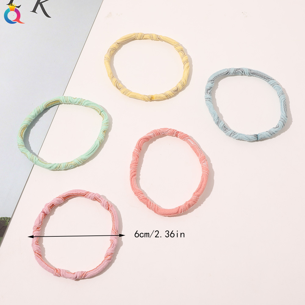 Qiyue simple Bun hair band, high elasticity hair band, 10 colorful hair ties, girls' ponytail hair ties and hair accessories Application Scenario