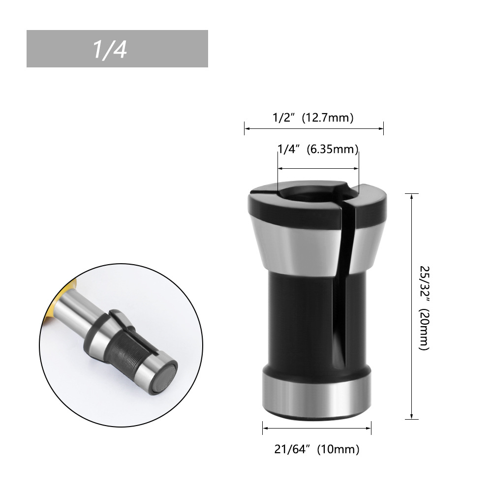 Grinding machine conversion head 6mm, 6.35mm, 8mm, engraving machine chuck, trimming machine chuck, woodworking accessories conversion head undefined