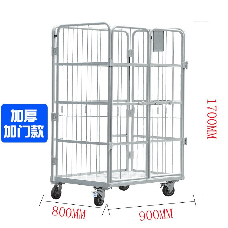 LP Mobile thickened logistics trolley, folding storage cage trolley, storage turnover handling and loading/unloading vehicle, express basket turnover trolley undefined