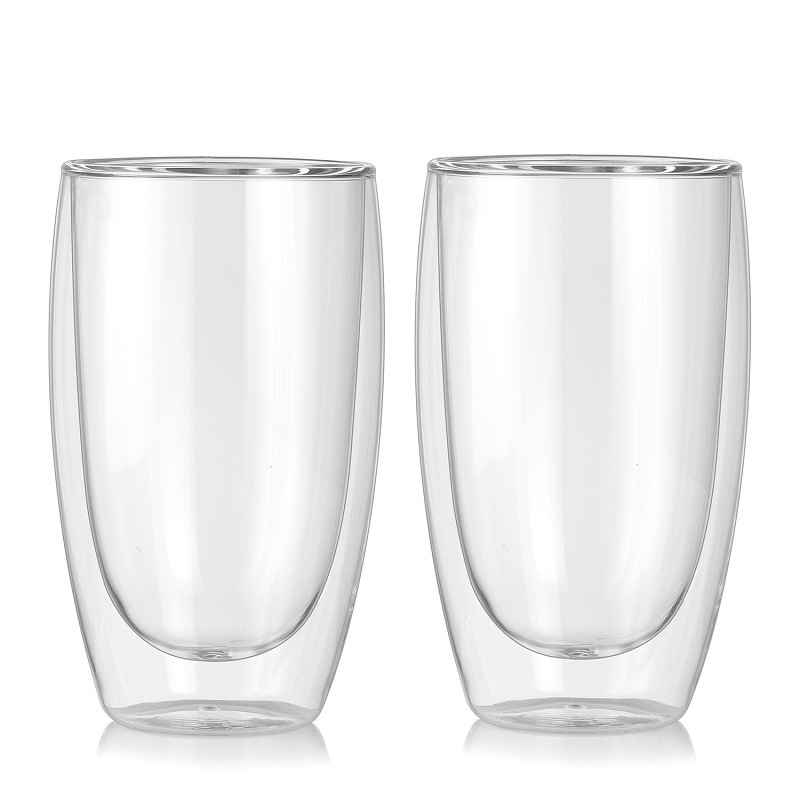 Wholesale of cross-border double-layer insulated coffee cups, household drinking cups, Amazon egg-shaped glass cup sets Item Picture