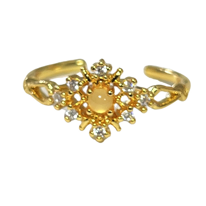 Korean-style niche design micro-inlaid hollowed-out butterfly elegant open ring for women on Instagram, cold style, sweet and cool personality ring Item Picture