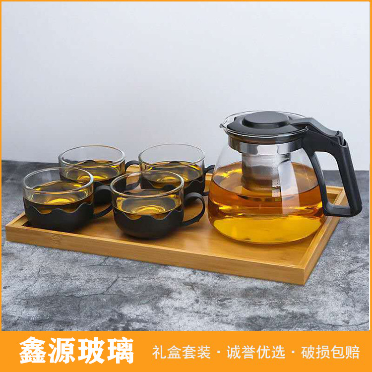 Large-capacity teapot sets, printed water bottles, event gifts, household high-appearancelevel glass tea sets and water cups wholesale Specification drawing