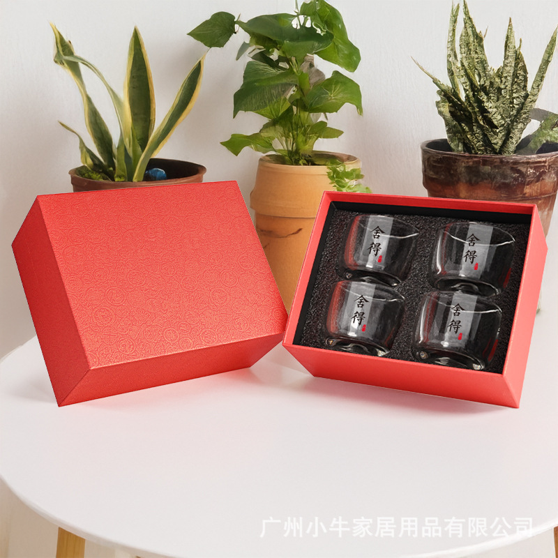 Transparent glass tea cups, wine glasses, health cups, clean pregnant women's master cups, individual tea sets, a set of household tea sets wholesale details Picture
