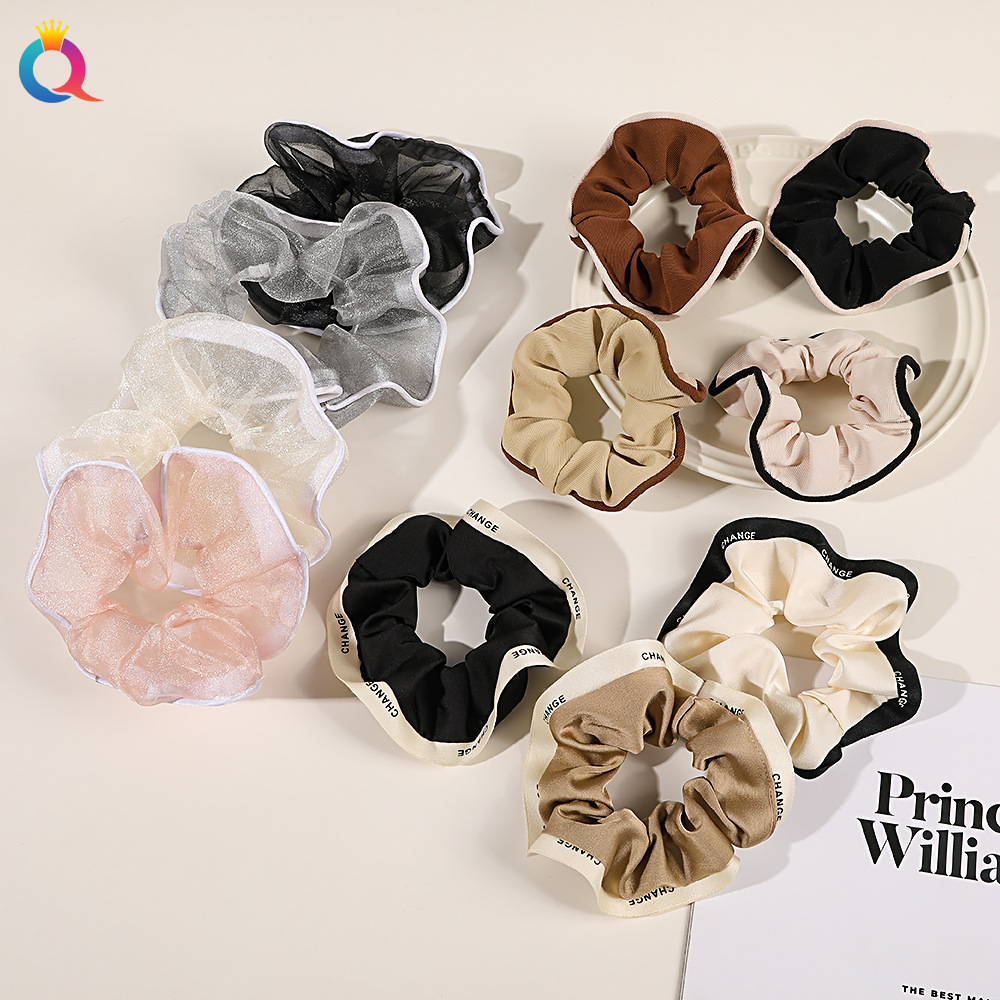 Qiyue Cross-border Pig Intestine Hair Band Simple Hair Tie Rubber Band ins High Appearance Level Hair Tie Intestine Band wholesale full figure
