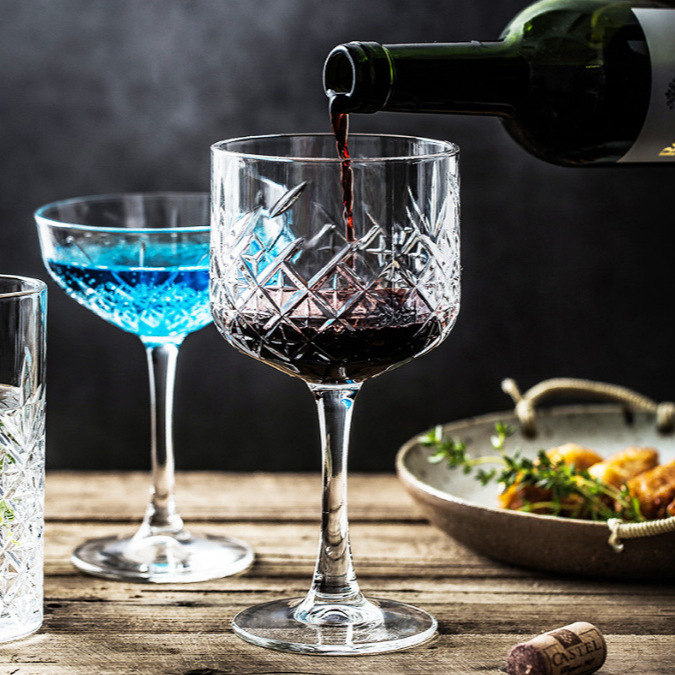 Imported glass champagne glasses, European tall glasses, home creative sparkling wine glasses, sparkling wine glasses, sweet wine cocktail glasses Specification drawing