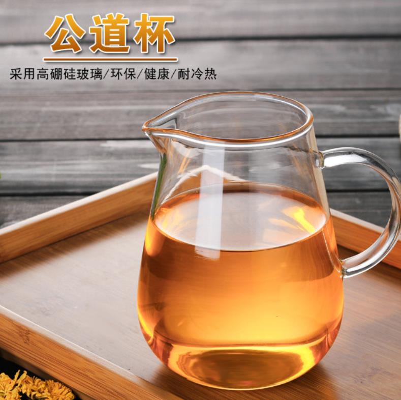Gongfu tea set accessories, thickened glass fair cup, high-temperature resistant tea dispenser, large-capacity tea sea, tea set manufacturer wholesale full figure