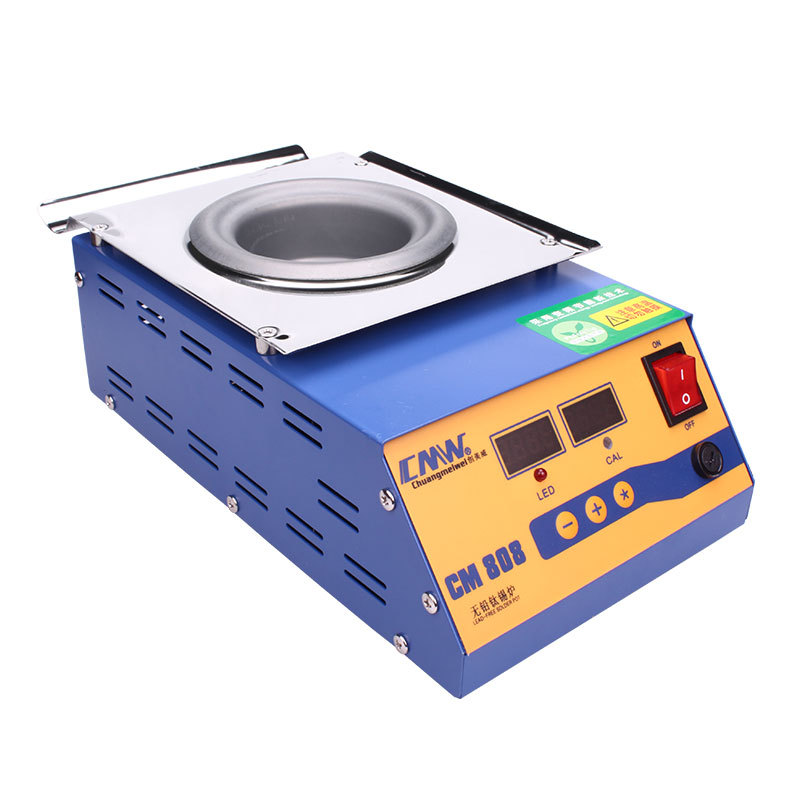 High-power circular tin furnace, digital display adjustable temperature soldering furnace, pure titanium lead-free tin furnace, tin melting furnace, wire dipping tin furnace, free shipping Item Picture