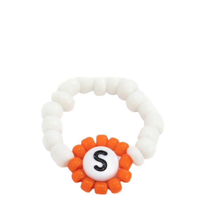 Pastoral color rice bead letter necklace bracelet, simple acrylic letter beaded necklace, cross-border from Europe and America Item Picture