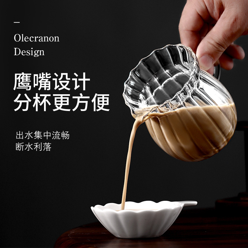 Glass small milk cup, Japanese wooden-handled coffee and milk cup, Western food juice bowl, mini pointed milk pot, coffee extract milk jar Application Scenario