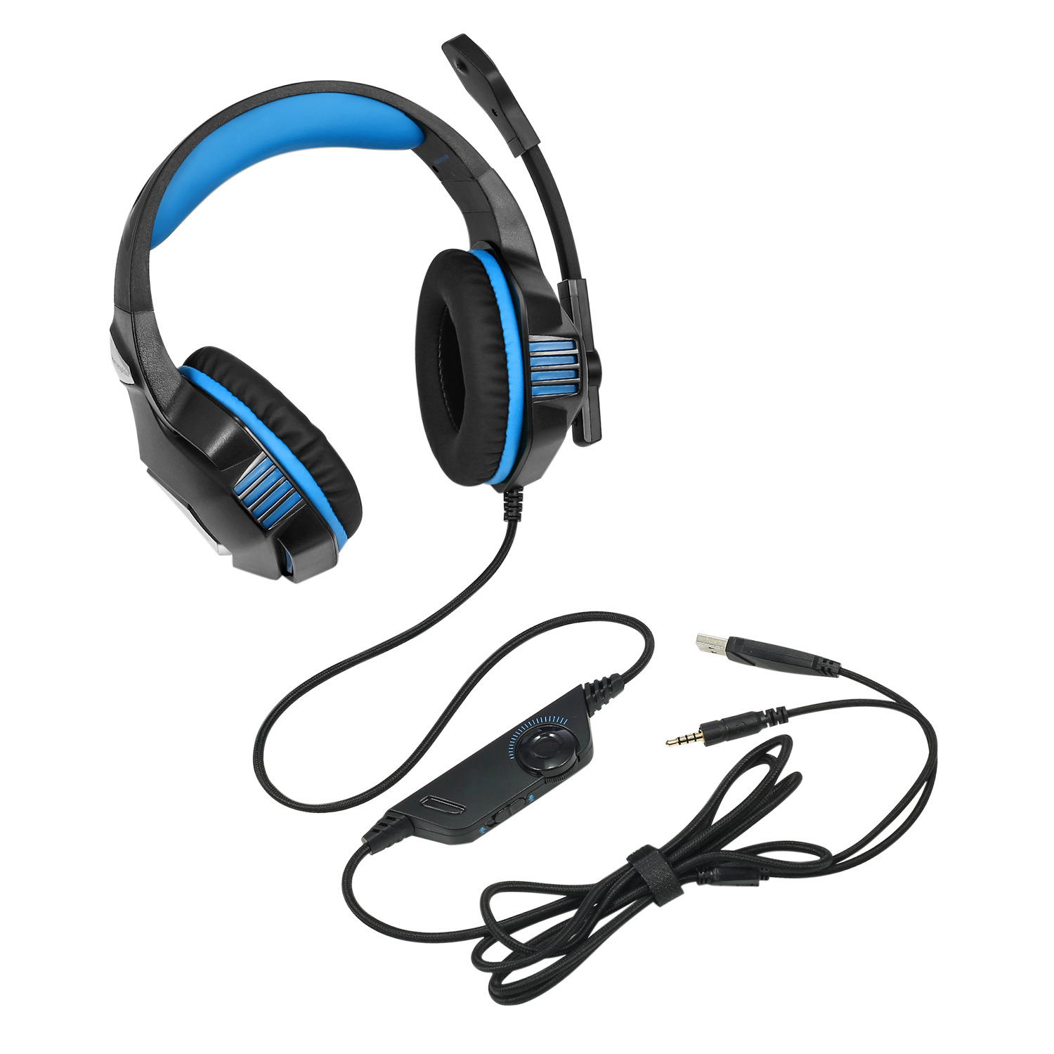 Cross-border V3 computer headphones, over-ear wired gaming, e-sports headset, desktop laptop, PUBG with microphone details Picture