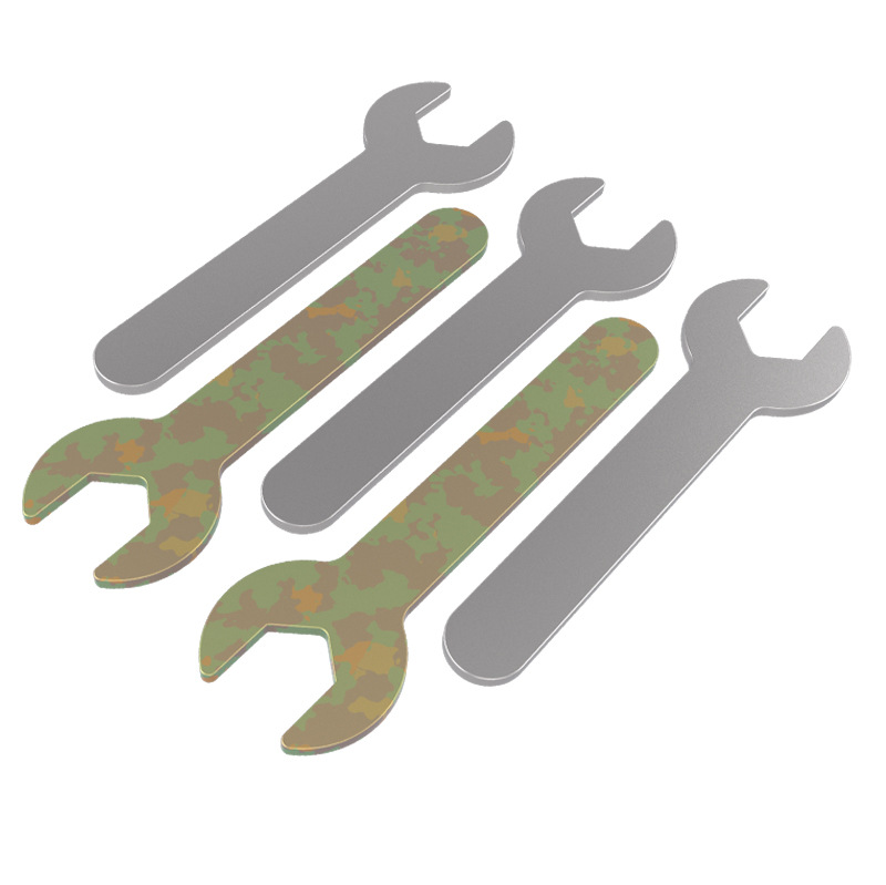 Complete range of galvanized stamping simple open-end wrenches, one-time matching furniture single-head small wrench tools Item Picture