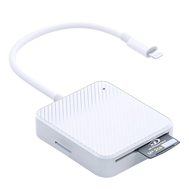 The SM card reader all-in-one is compatible with SONY m2 memory, Canon cameras, SD large cards, Fujifilm and Olympus XD cards Item Picture