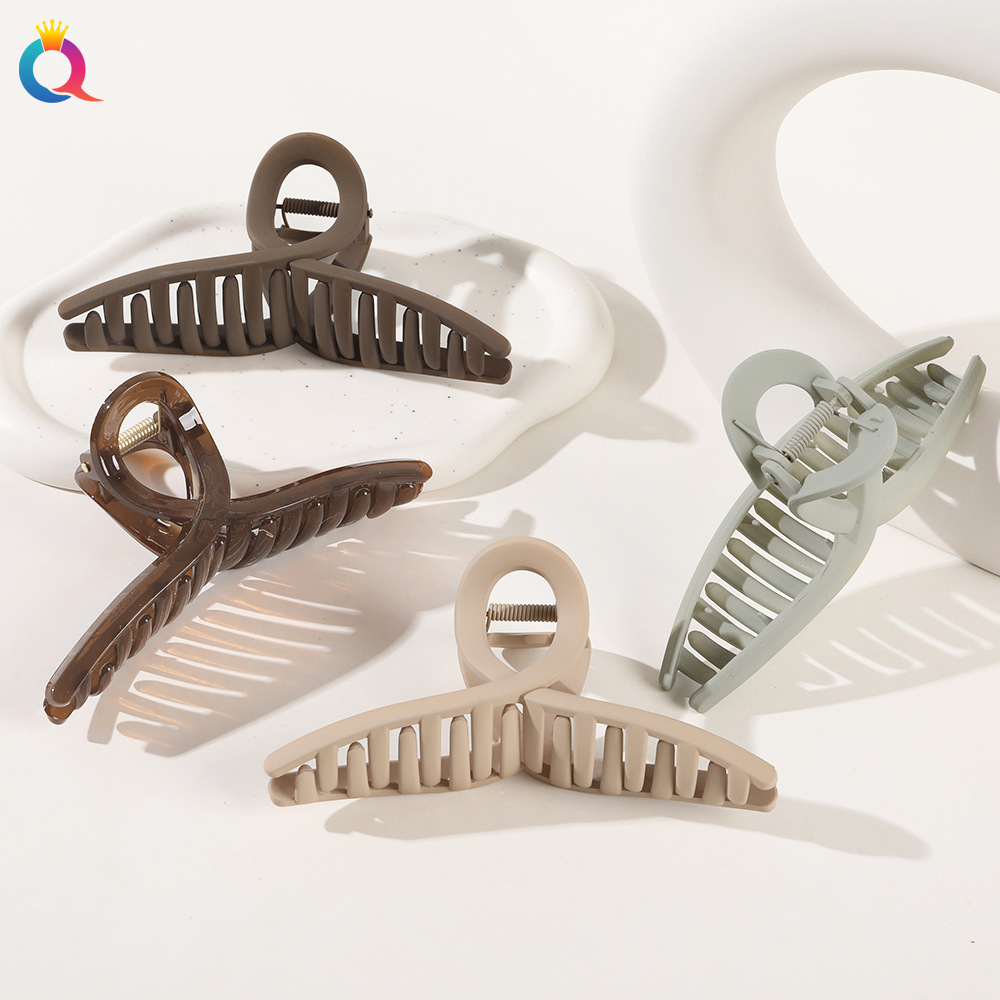 Qiyue large cross hair clips, ins high-end style, hairpin, back of the head, shark clip, women's hair clip, hair accessory wholesale Specification drawing