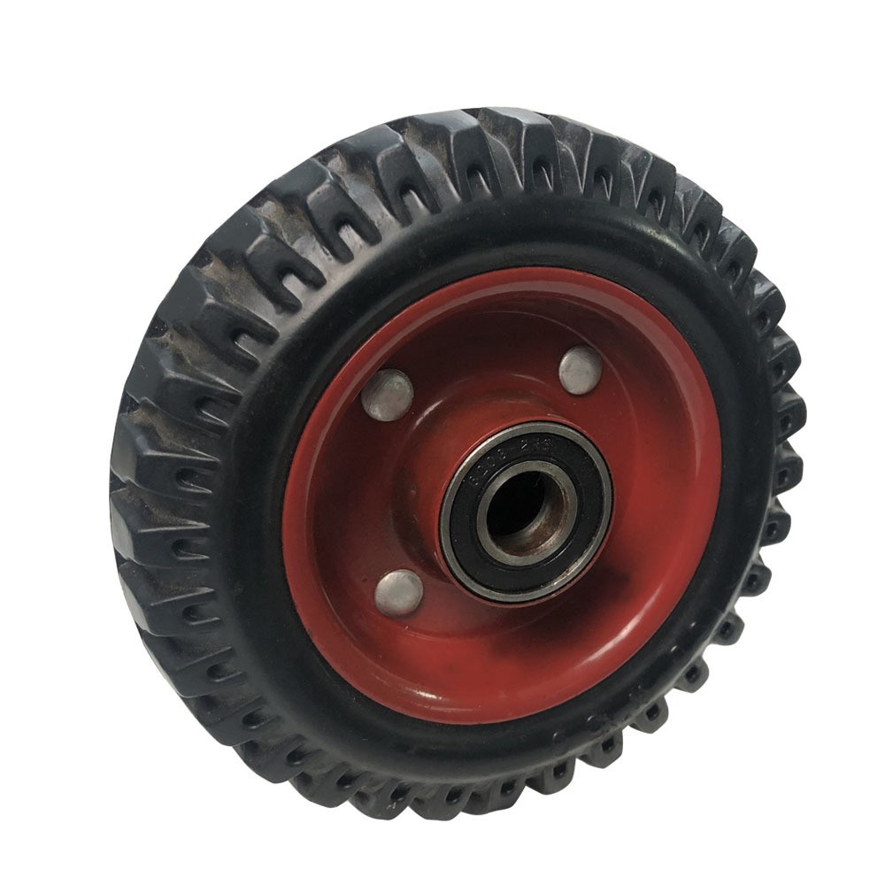 High-quality wear-resistant rubber wheels, heavy-duty beacon wheels, 5-inch to 10-inch double-axis smooth Specification drawing