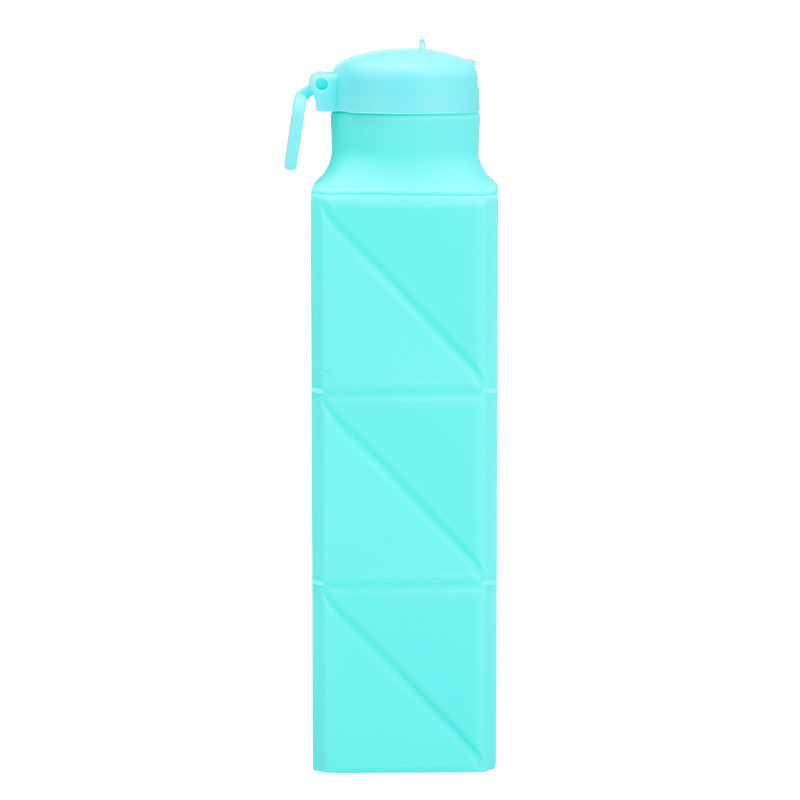 Food-grade outdoor sports water bottle, silicone portable folding cup, running fitness sports water bottle Item Picture