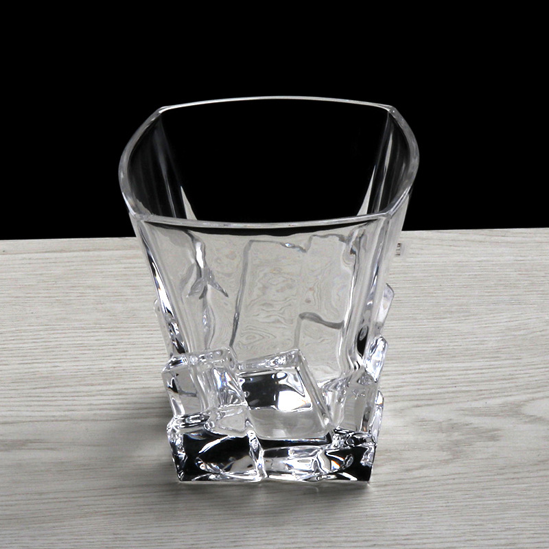 Creative ice cube glass square whisky wine glasses, water tea beverage cups, hotel stock wholesale factory wholesale details Picture