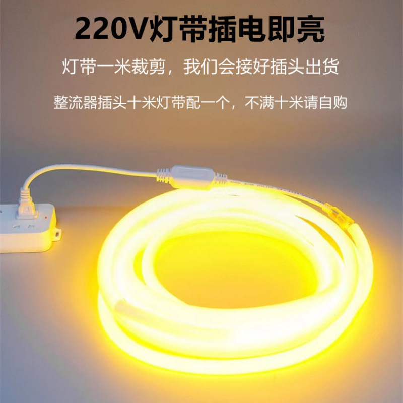 led light strips, flexible 360-degree light emission, ultra-bright circular soft light strips, outdoor waterproof decorative neon line light factory Specification drawing