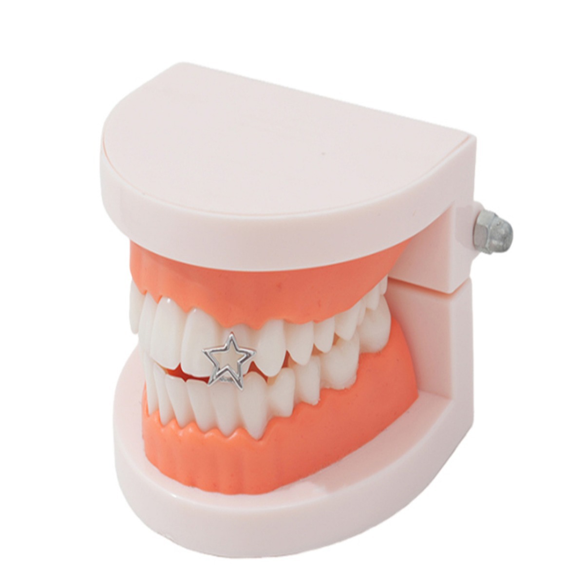 Cross-border best-selling niche design: Five-pointed star teeth, hip-hop braces, star teeth, hiphopgrill Specification drawing