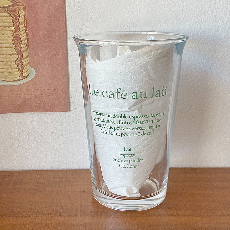 Wholesale of universal Korean InS-style glass cups, coffee cups, American latte cups, cold brew cups and internet-famous cups Application Scenario