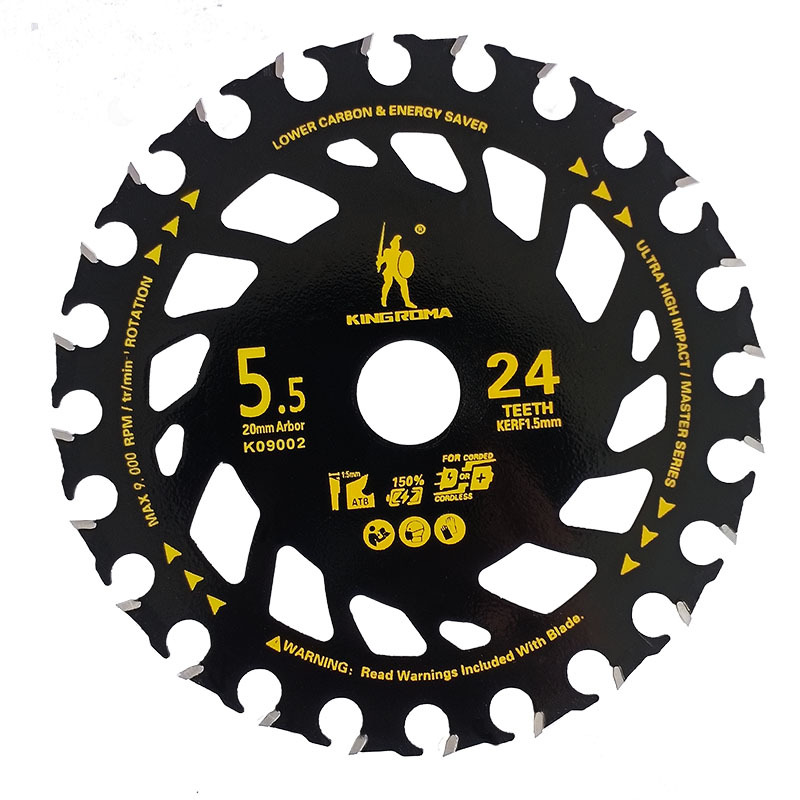 Jinluoma lithium battery-specific woodworking saw blade 5/5.5-inch Angle grinder hand-held electric circular saw hard alloy cutting blade Item Picture