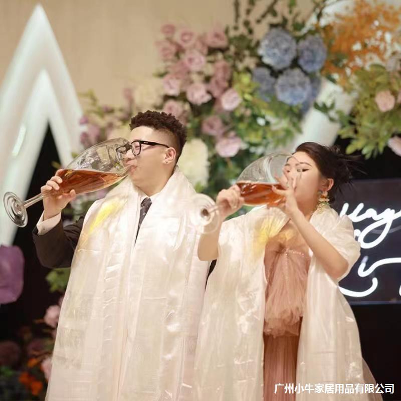 Extra-large toasting cups, extra-large Overlord cups, hero cups, internet-famous large-capacity huge household glass water cups and wine glasses details Picture