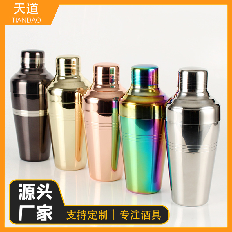 Cross-border best-selling 500ml stainless steel cocktail shaker, a creative cocktail shaker that can be electroplated and processed as a bar tool full figure