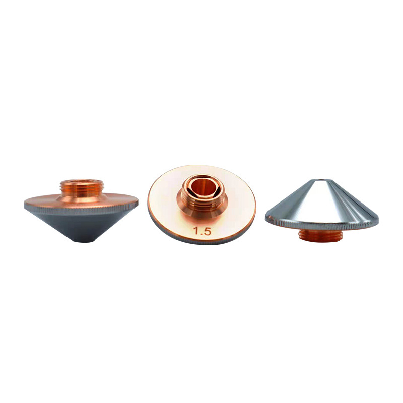 Laser cutting machine nozzles, pipe and plate laser cutting machine accessories, single and double layer pure copper laser nozzle parts Item Picture
