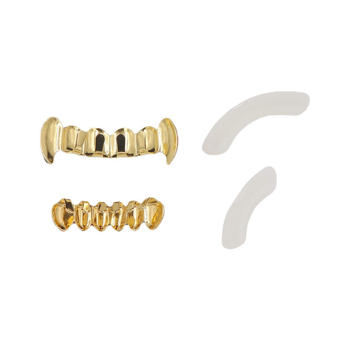 The trendy and fashionable items in Europe and America are buying hip-hop colorful oil drip Wolf tooth Hip-hop nightclub trendsetters Halloween stage props Item Picture