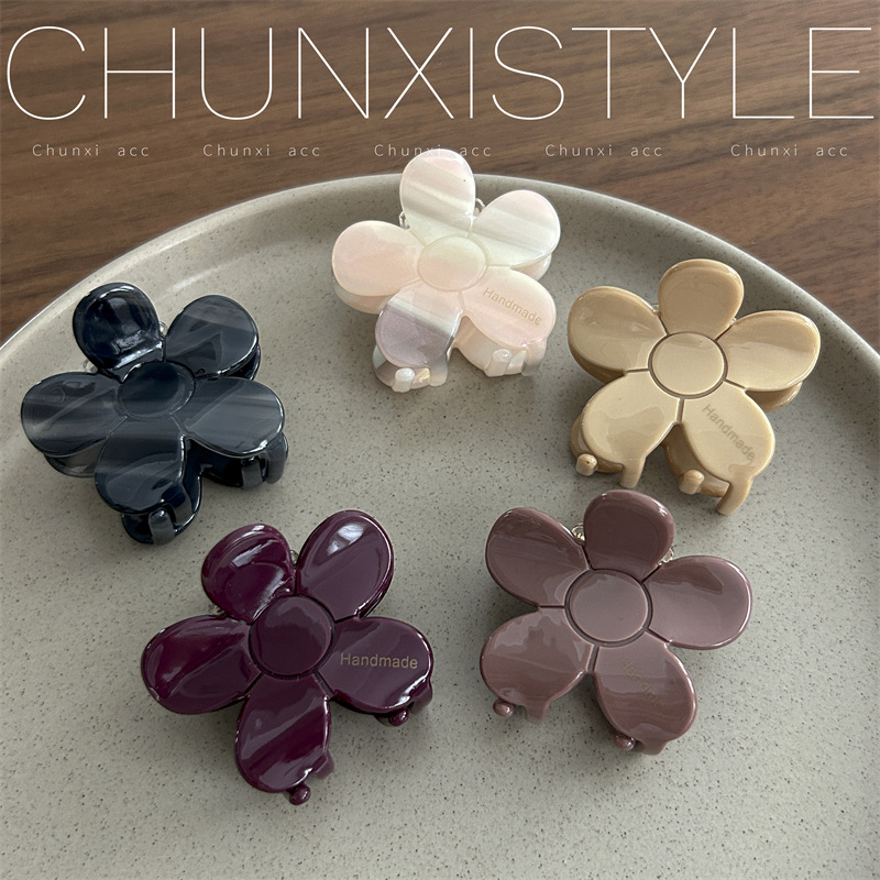 Fashionable princess hair clip headwear at the back of the head, versatile and elegant hair clip for women going out, simple shark clip hair clip details Picture