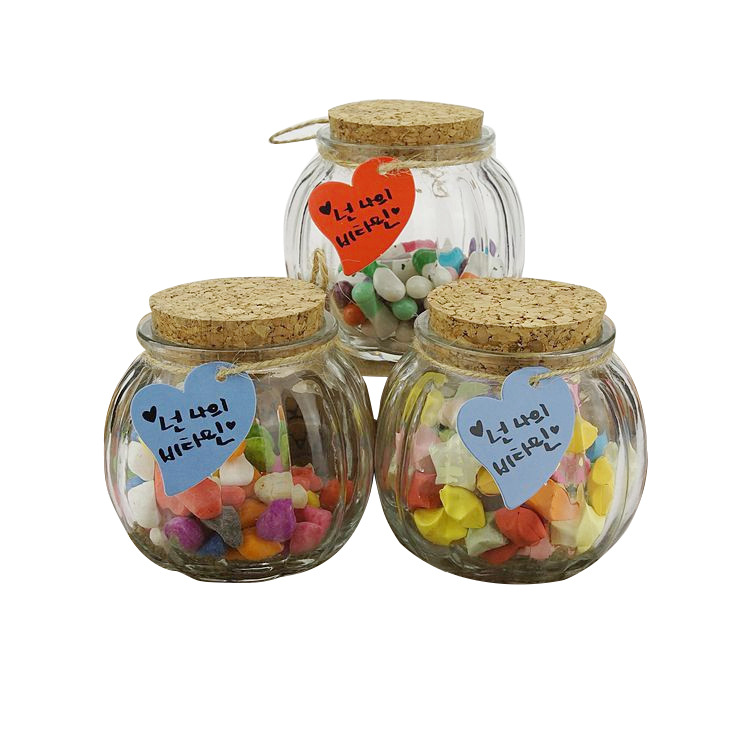The manufacturer produces wooden stopper bottles, flower tea cans, pumpkin glass bottles, wedding candies, lucky star bottles, transparent sealed tea cans and packaging bottles Item Picture