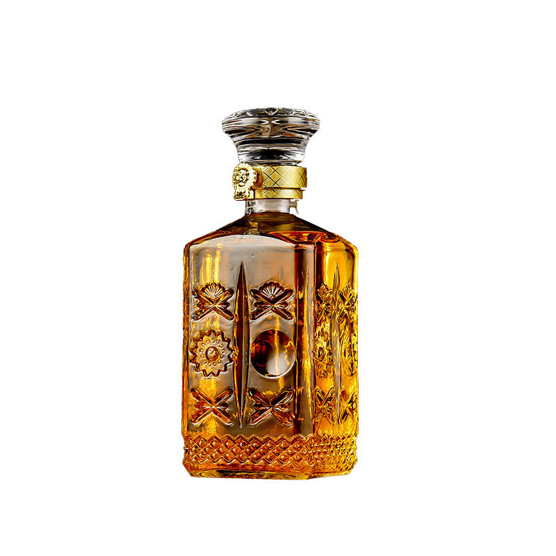 Wholesale glass wine sets, including red wine bottles, whisky bottles, storage bottles, and simple carved red wine bottles Item Picture