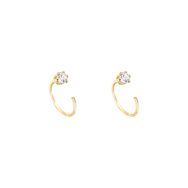 Exquisite, compact and simple diamond ear studs, a niche women's daily versatile commuting ear accessory, a new bestseller in 2025 Item Picture