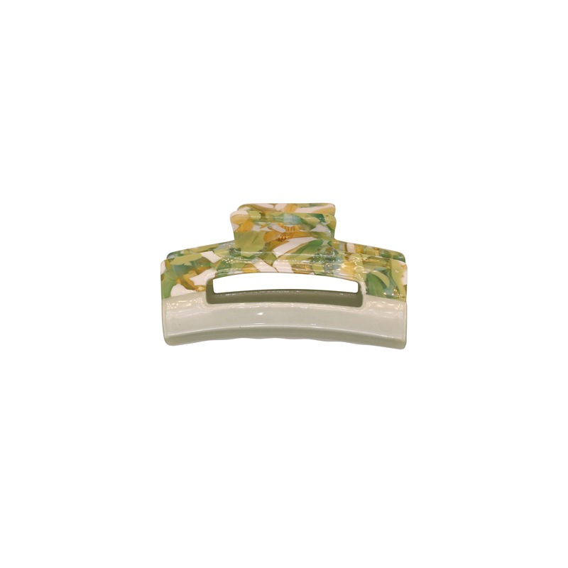 Korean InS-style color-blocked acetate gripper, ethereal girl's simple back head clip, hair clip, top clip and hair accessory Item Picture