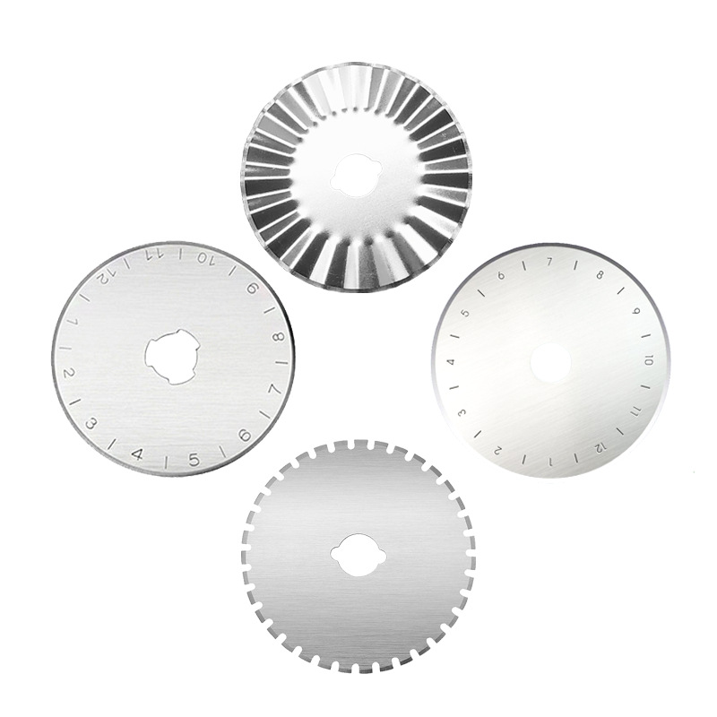 Round blade, lace knife, dashed line round knife, gear blade, wavy flat rubber band, rotary roller knife, fabric cutting, paper cutting Application Scenario