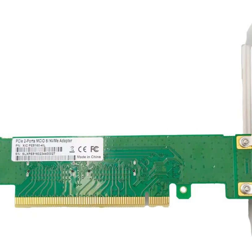 The PE5160-4IL pcie 5.0x16 to MCIO 8I adapter board requires the motherboard to support disassembly Item Picture