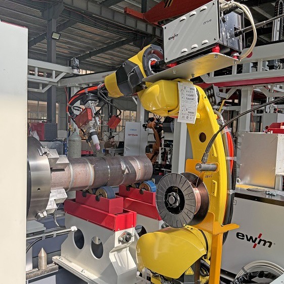 Pipeline prefabrication fully intelligent welding robot, with visual + robot intelligent TIG filling and cover welding Application Scenario