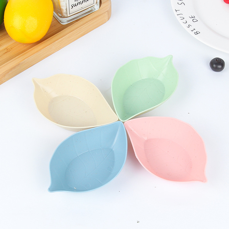 Wheat, bellflower, creative leaves, bone-spitting plate, fruit plate, leaf plate, plastic snacks, cake plate, table garbage plate Specification drawing