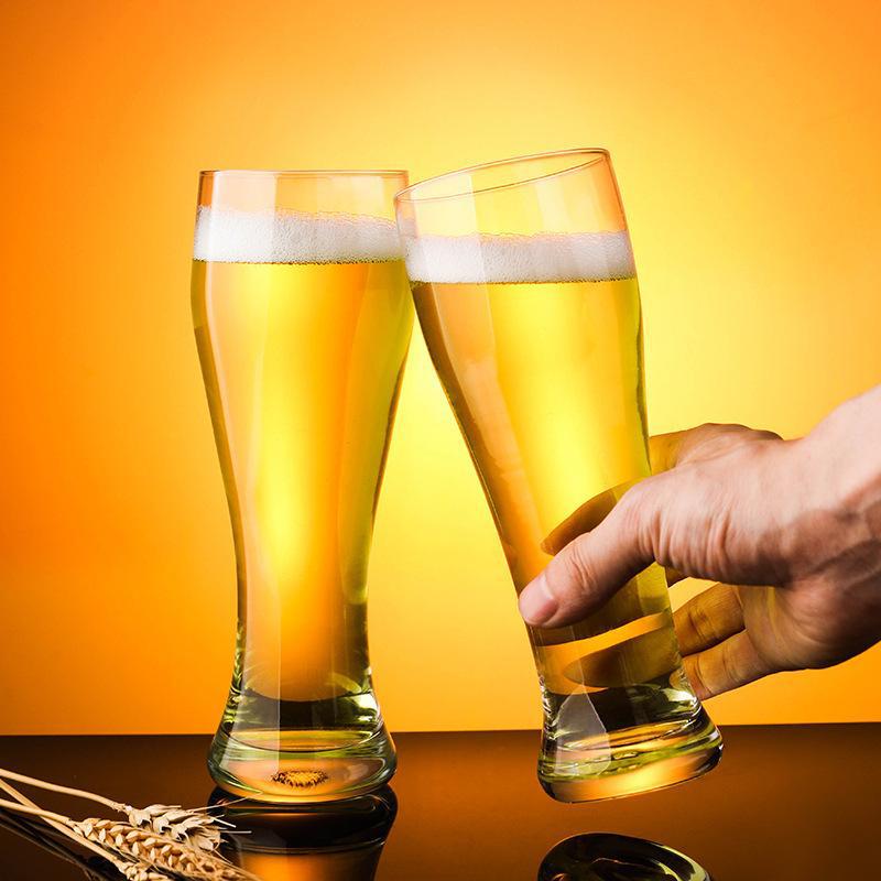 500ml large draft beer cup, large internet-famous household glass beer cup, craft creative wine glass, exquisite and large capacity details Picture