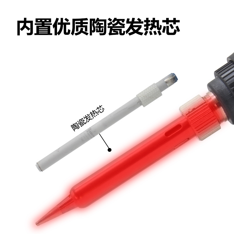 European standard 60W constant-temperature soldering iron, American standard blue household small temperature-adjustable soldering iron set, handheld Application Scenario