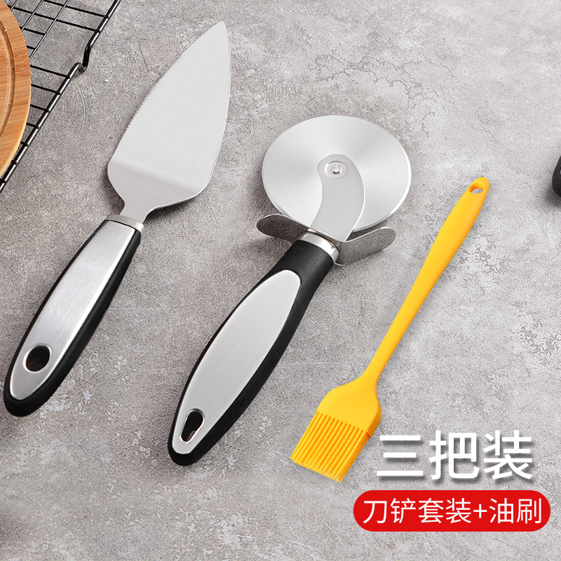 Pizza cutter, roller knife, home pizza spatula, roller wheel, pizza spatula tool set, dedicated commercial baking eight-pole undefined