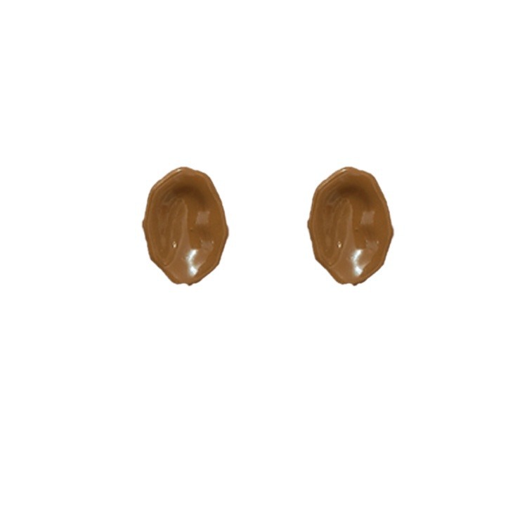 Maillard Gathering ~ Autumn and Winter milk coffee, versatile high-end stud earrings, women's ins, trendy, light luxury, fashionable and elegant, with a niche design sense Item Picture