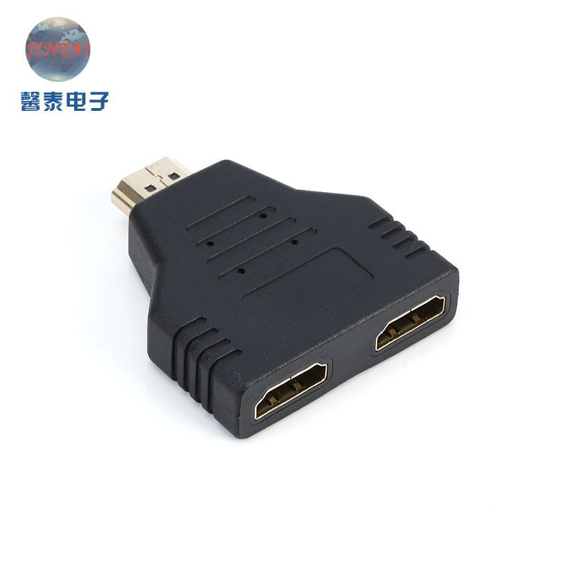 Origin source HDMI male-to-female one-to-two adapter distributor computer interface connector Specification drawing