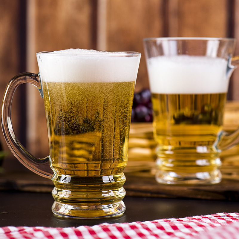 Lizun glass beer mugs, draft beer cups, juice cups, beverage cups, milk cups, tea cups, water cups and glass cups full figure
