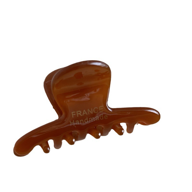 French gold label small acetic acid exquisite grabber, cute and youthful semi-tied hair clip, girlish hair clip and hair accessory new style Item Picture