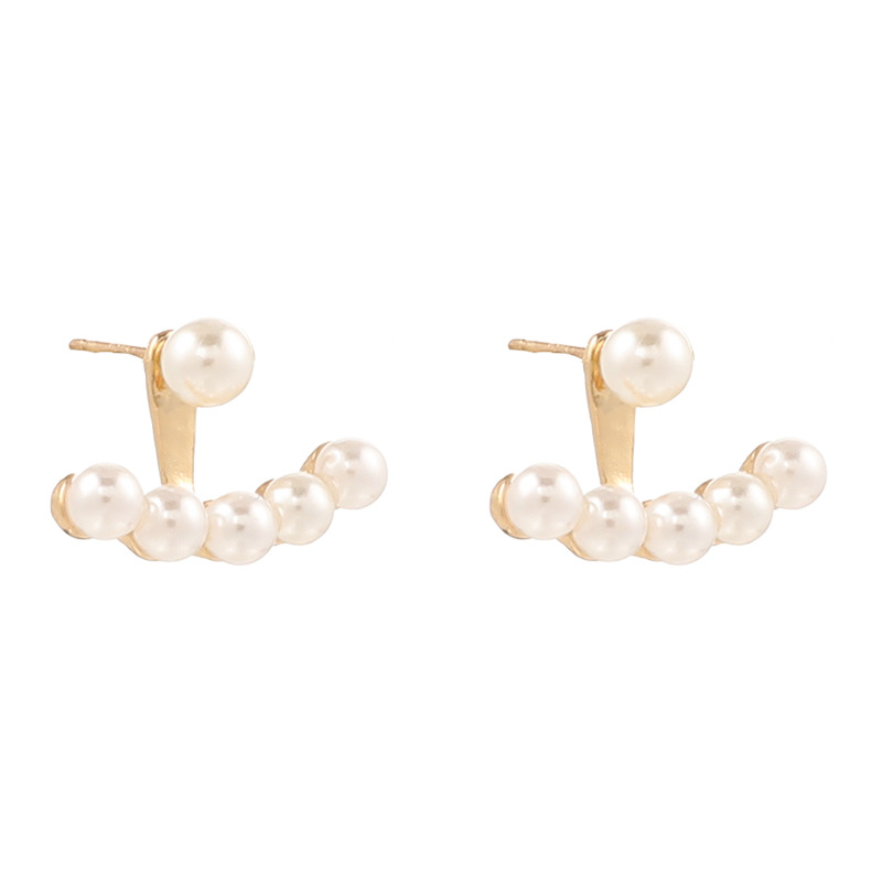 The 2025 new trendy 925 silver Korean ins style simple design earrings with fine pearl earrings exude a girlish charm Item Picture